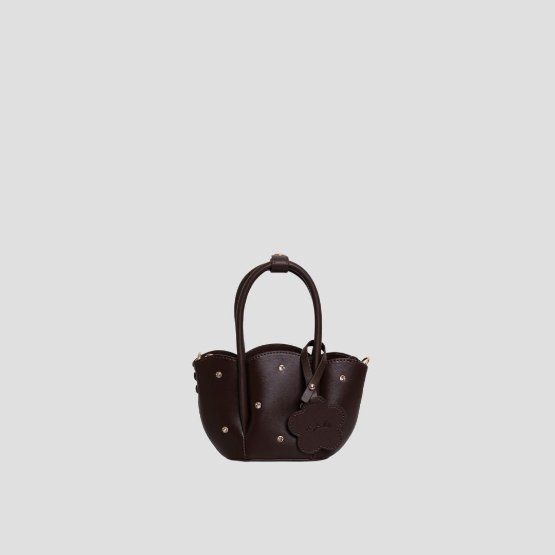 F.timber Blossom Nano Crystal Bag Coffee