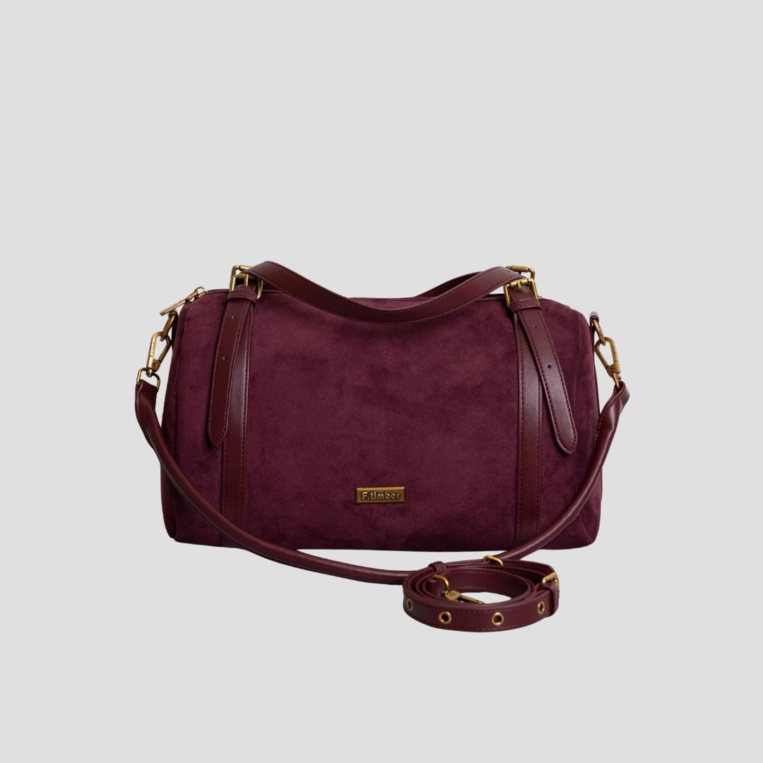 F.timber Charlie Handbag Velvet Vegan Leather