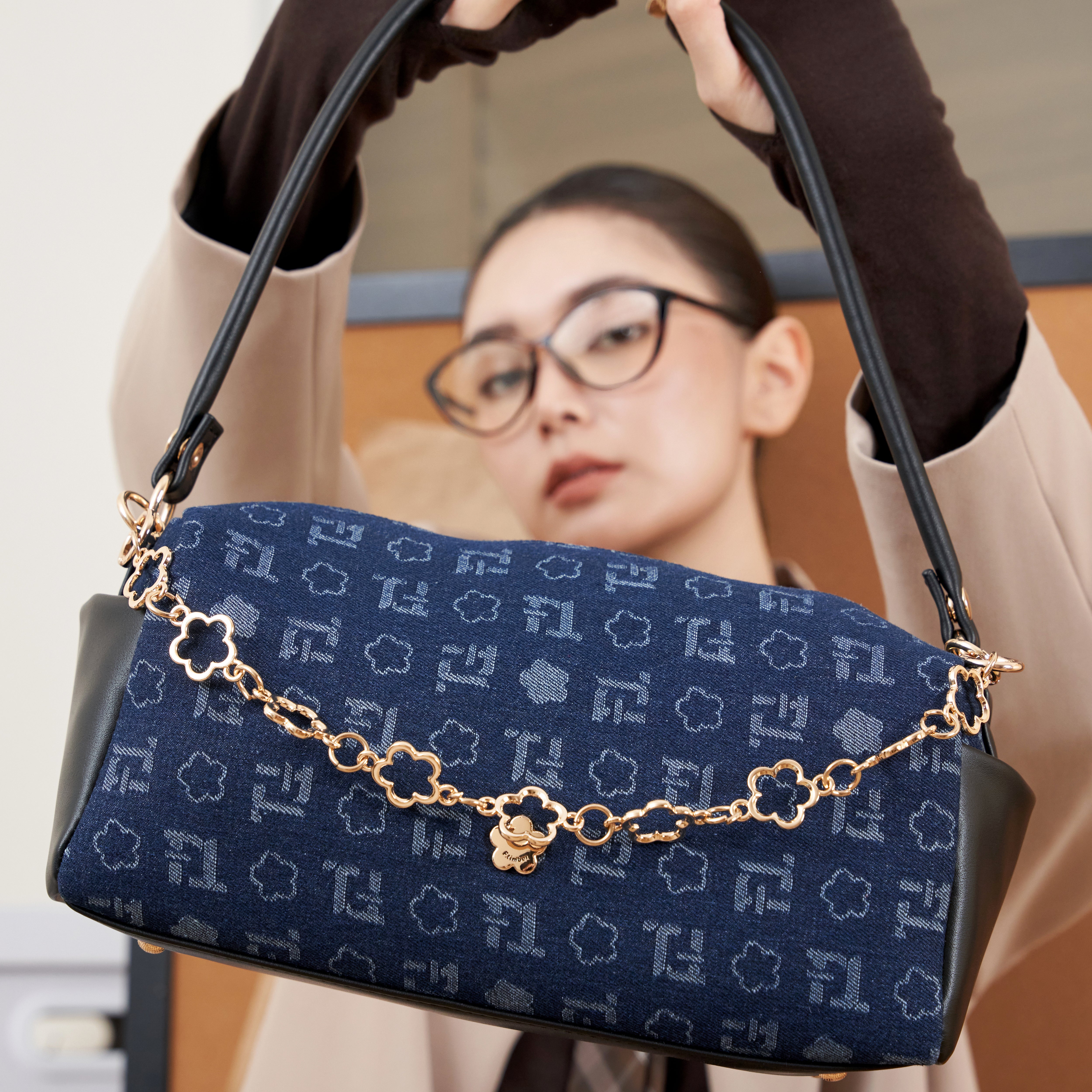 F.timber Beverly Monogram Handbag