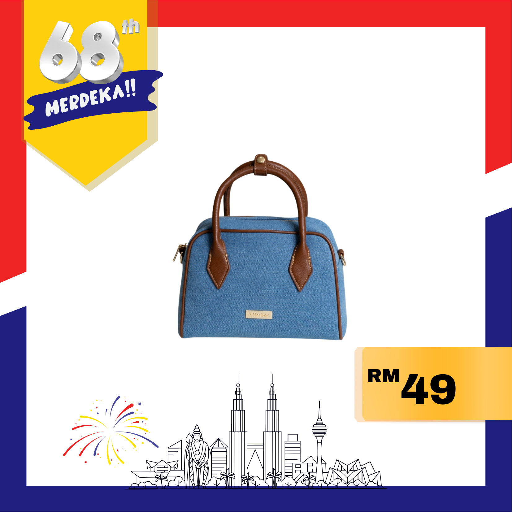 F.timber Sydney Denim Handbag