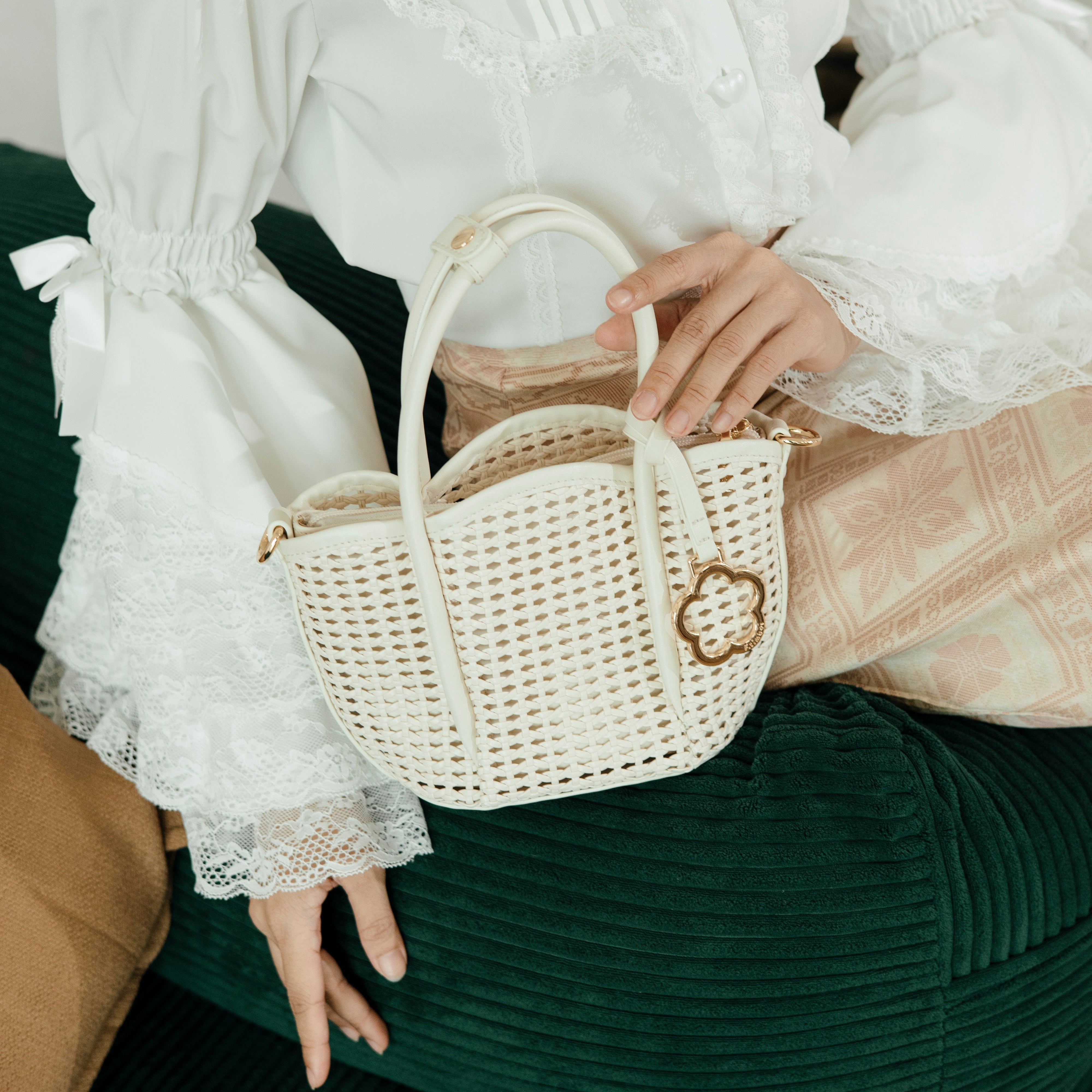 F.timber Blossom Mini Anyaman Bag