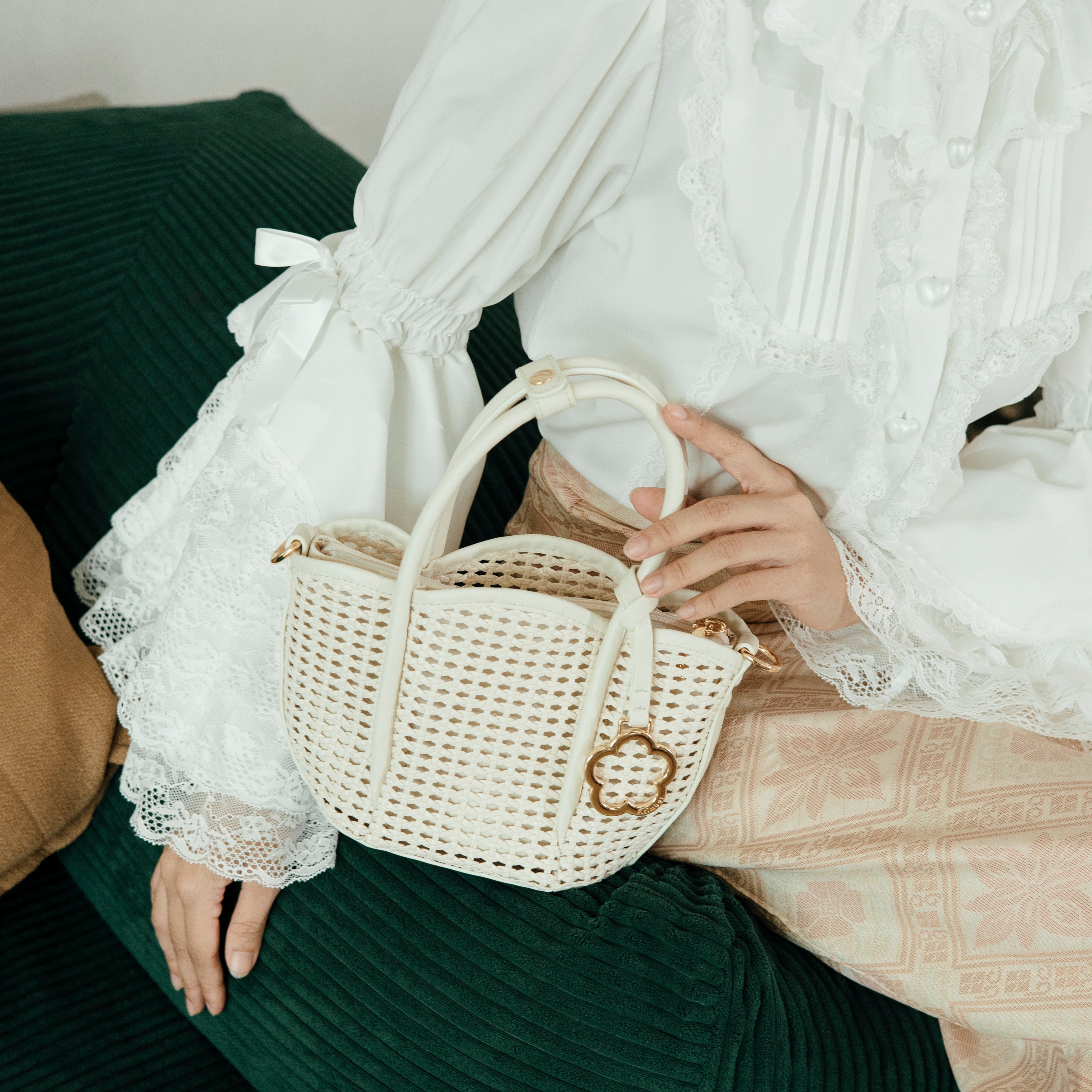 F.timber Blossom Mini Anyaman Bag