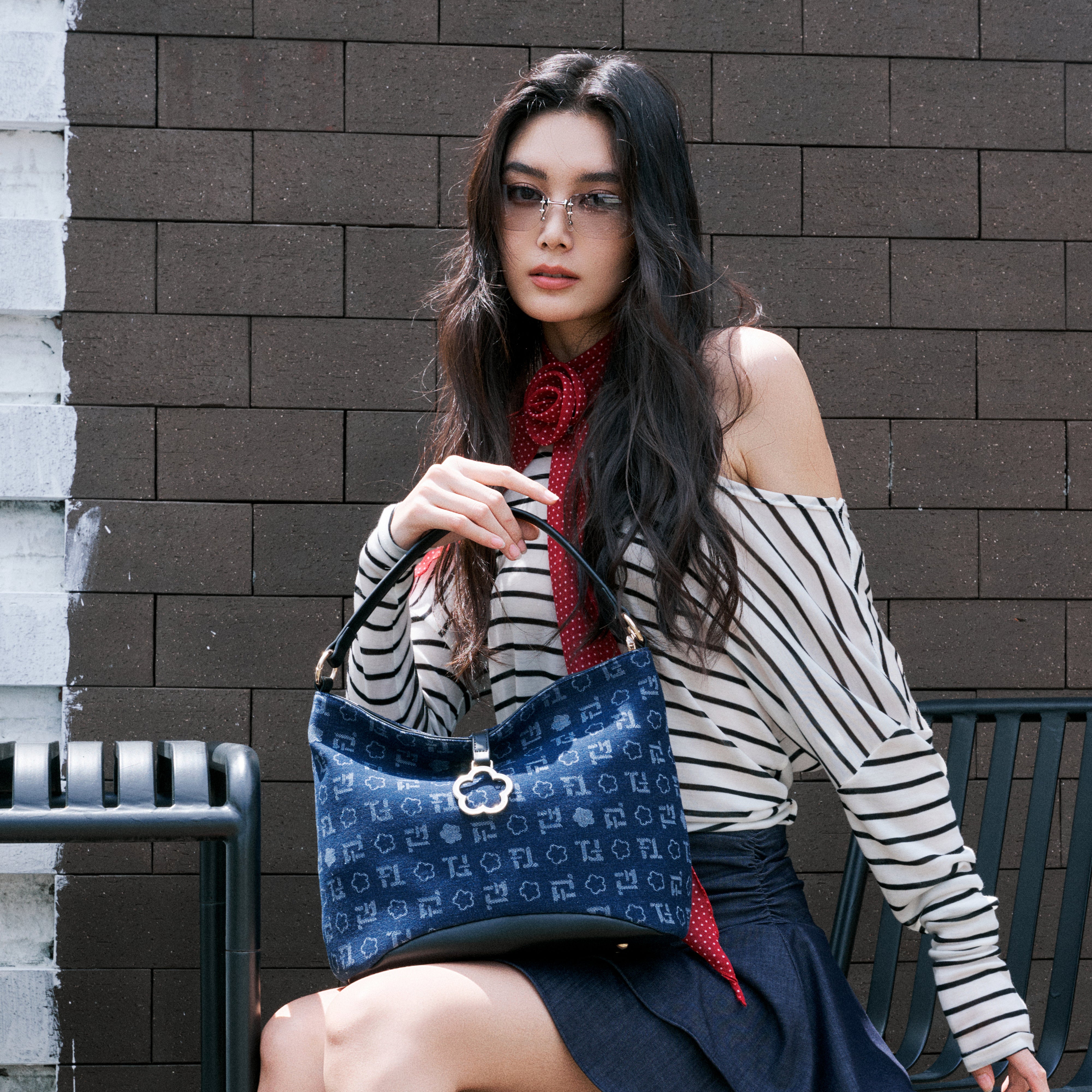 F.timber Amora Medium Monogram Handbag