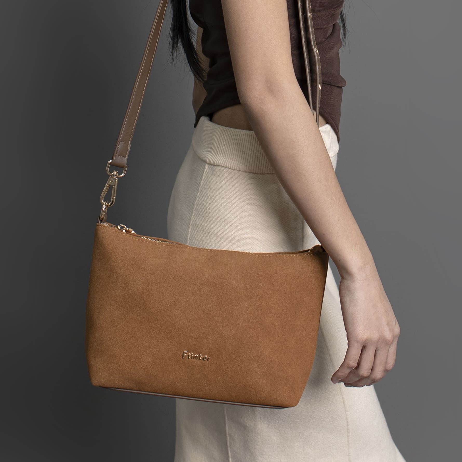 F.timber Reese Velvet Hobo Handbag