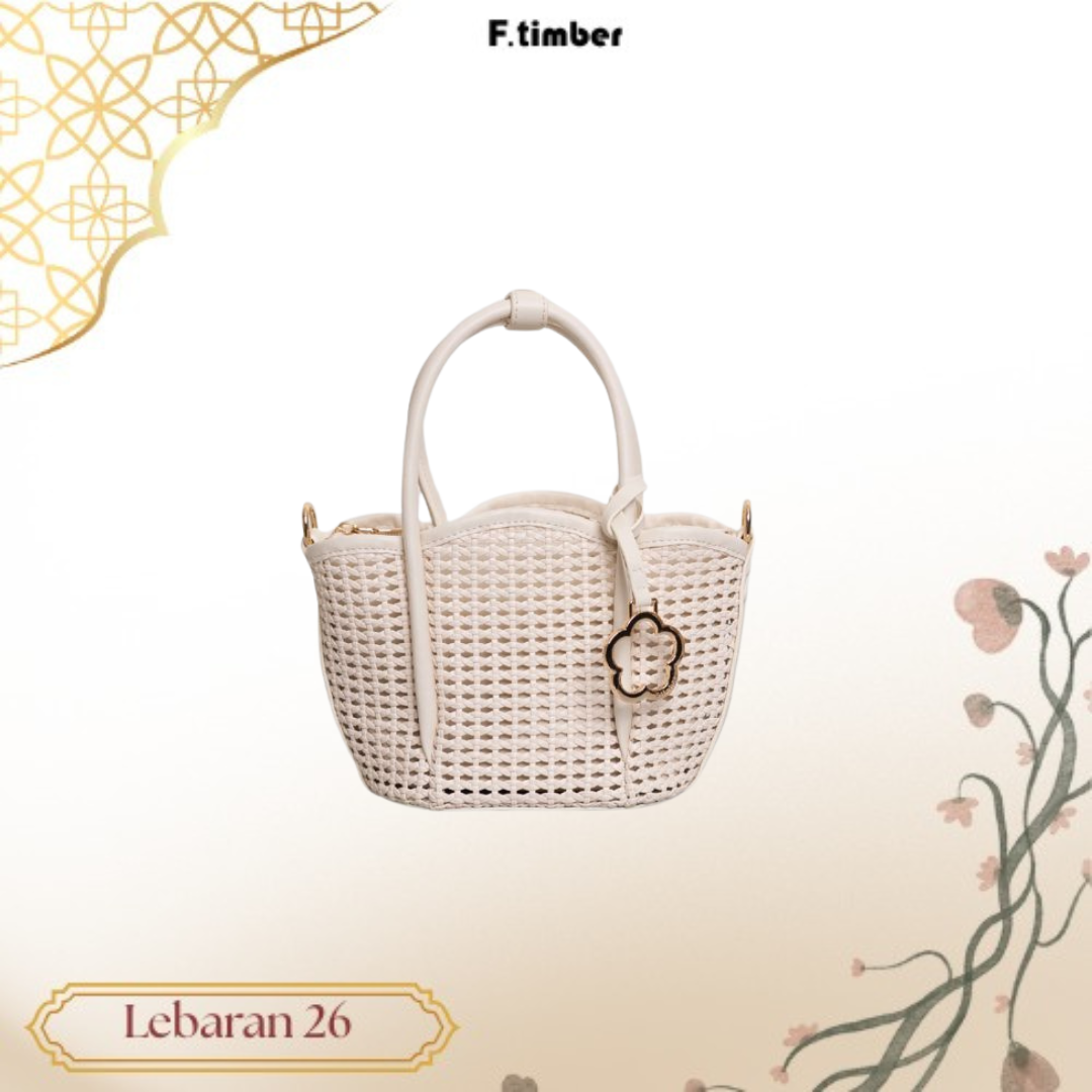 F.timber Blossom Mini Anyaman Bag