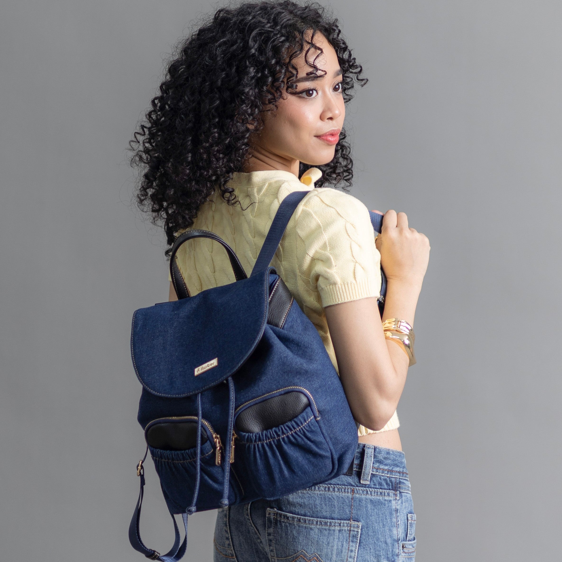 F.timber Jeju Denim Backpack