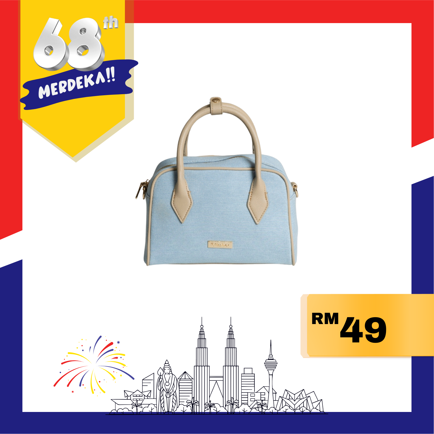 F.timber Sydney Denim Handbag